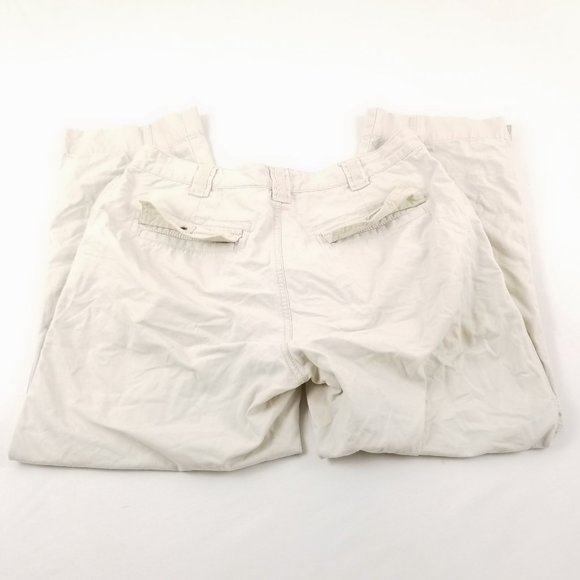 Eddie Bauer Straight Leg Cargo Pants Beige 10 Tall - Picture 3 of 10